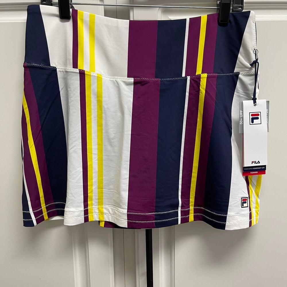 NWT FILA LARGE HERITAGE STRIPE TENNIS SKIRT SKORT PREPPY